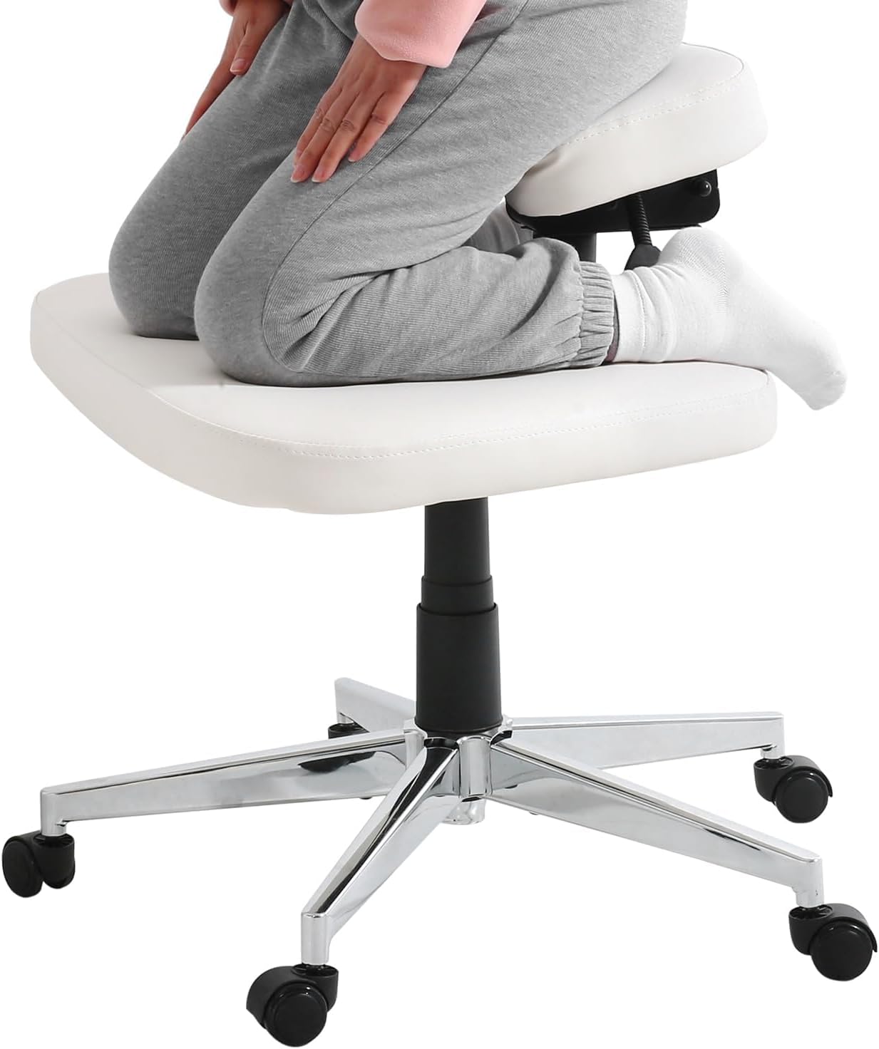 LHOOCX Silla con patas cruzadas con ángulo de inclinación ajustable