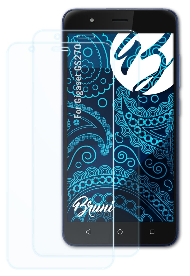 BruniScreen Protector compatible with Gigaset GS270 Protector Film, crystal clear Protective Film (2X)