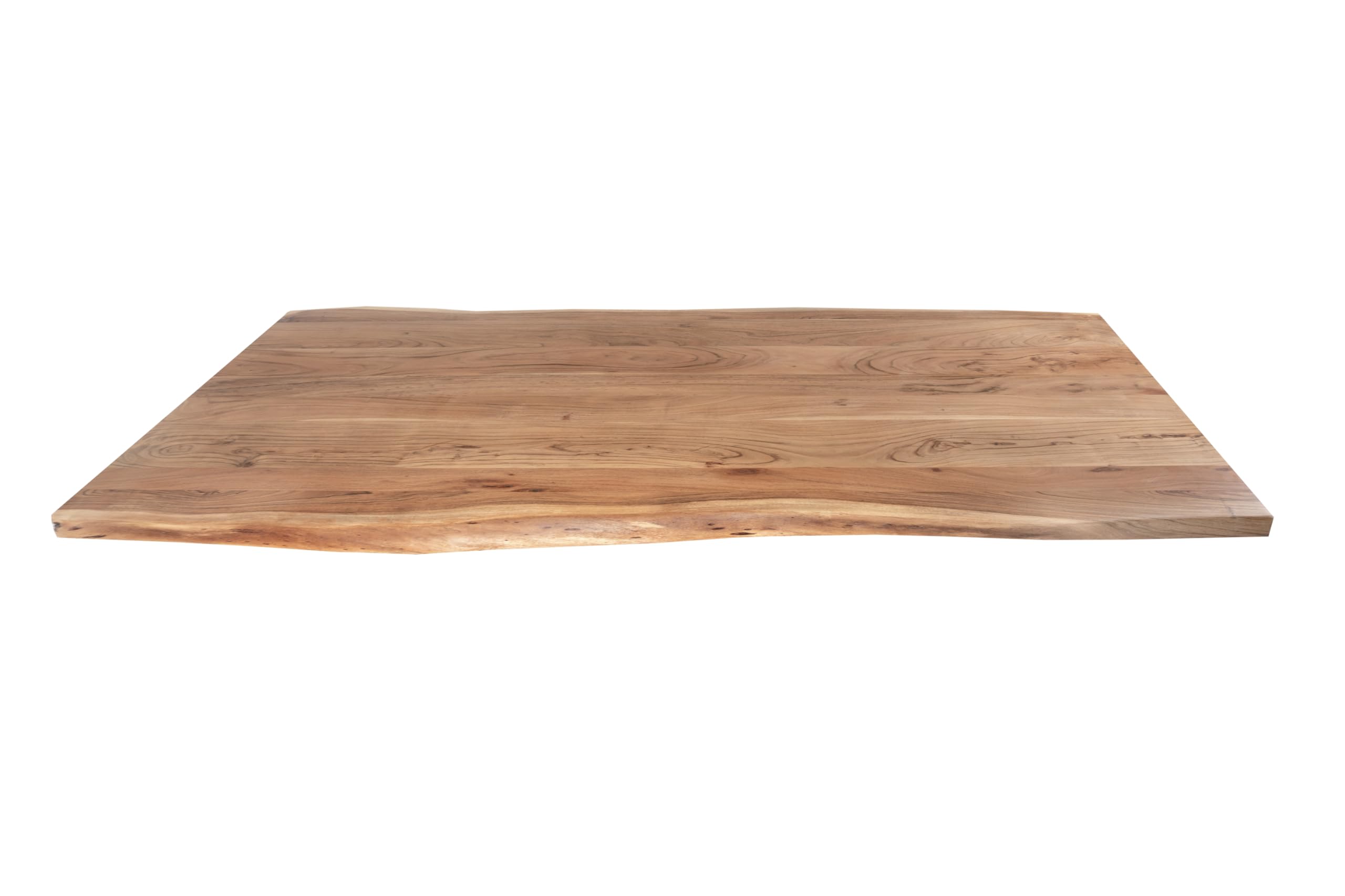 SAM Esstisch Tomaso 120x80 cm Akazie Natur Baumkante X-Gestell schwarz