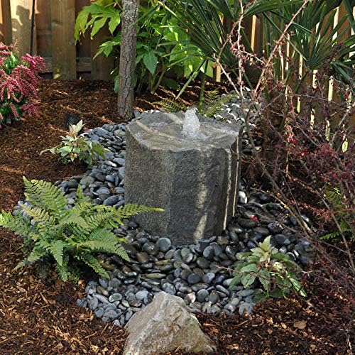 Outdoor Pond-Less Water Fountain w/ 2' x 2' Artificial Stone Bird-Bath Style Bowl