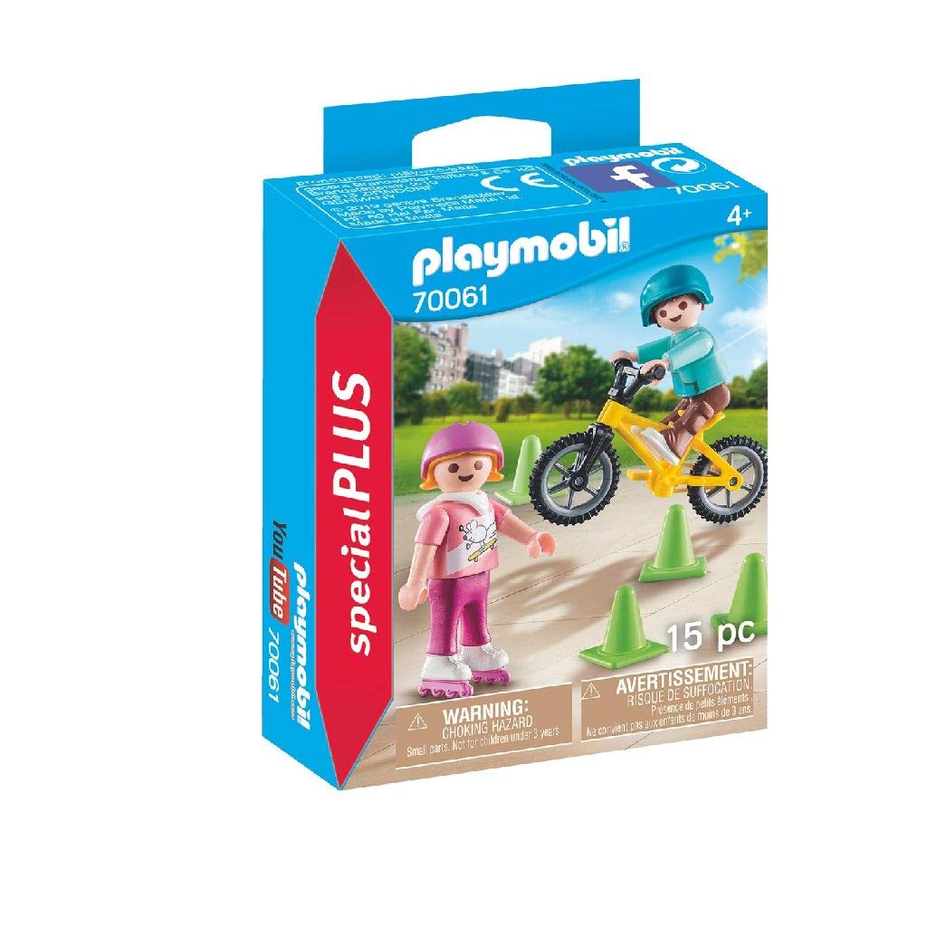 70061 Children with Skates and Bike,Multicoloured