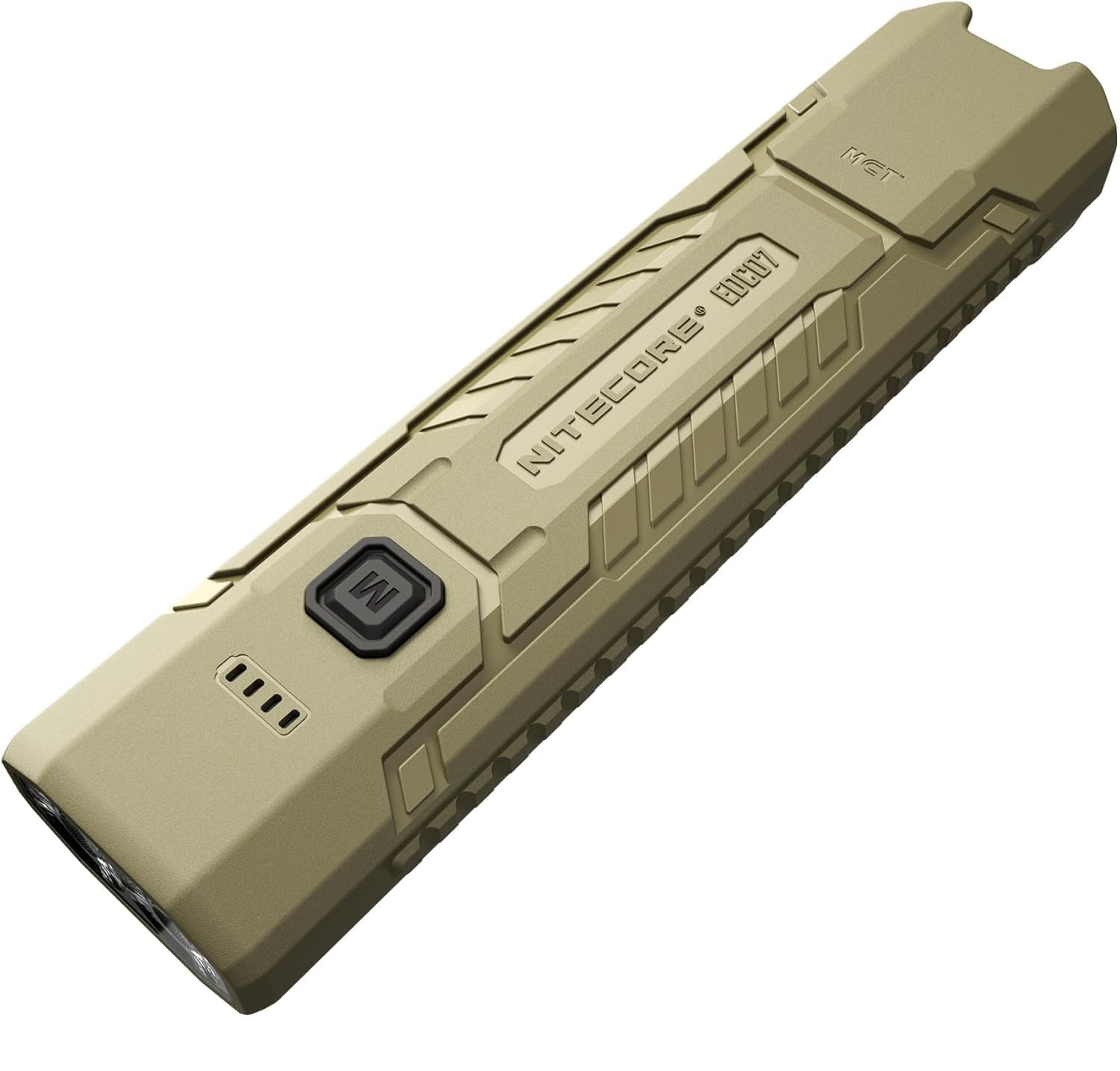 Nitecore EDC07 EDC07 EDC Torcia Elettrica Alta CRI Tre Temperature di Colore Materiale PC Ultra Leggero, con Modalità Strobo/SOS, 1500 Lumen w/Eco-Sensa Tipo C Cavo di Ricarica - Colore TAN