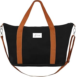 【るるぶ掲載ｘ拡張機能付き】fugl 旅行バッグ ボストンバッグ キャリーオンバッグ ショルダーバッグ 旅行カバン（ブラック）