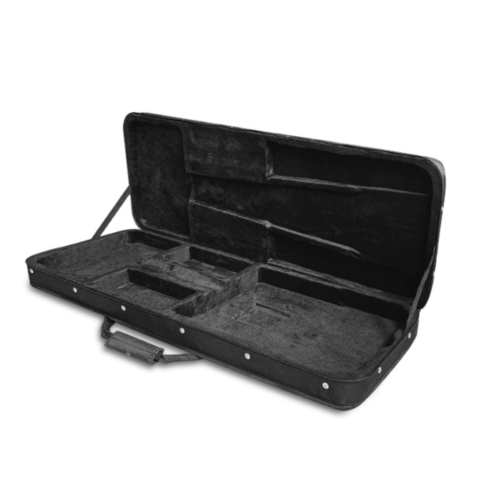 Estuche Eléctrico Estuche Rígido Funda para Guitarra Maletín Protector con Protección Anti Impactos y Material Resistente al Agua en Lona y Tela