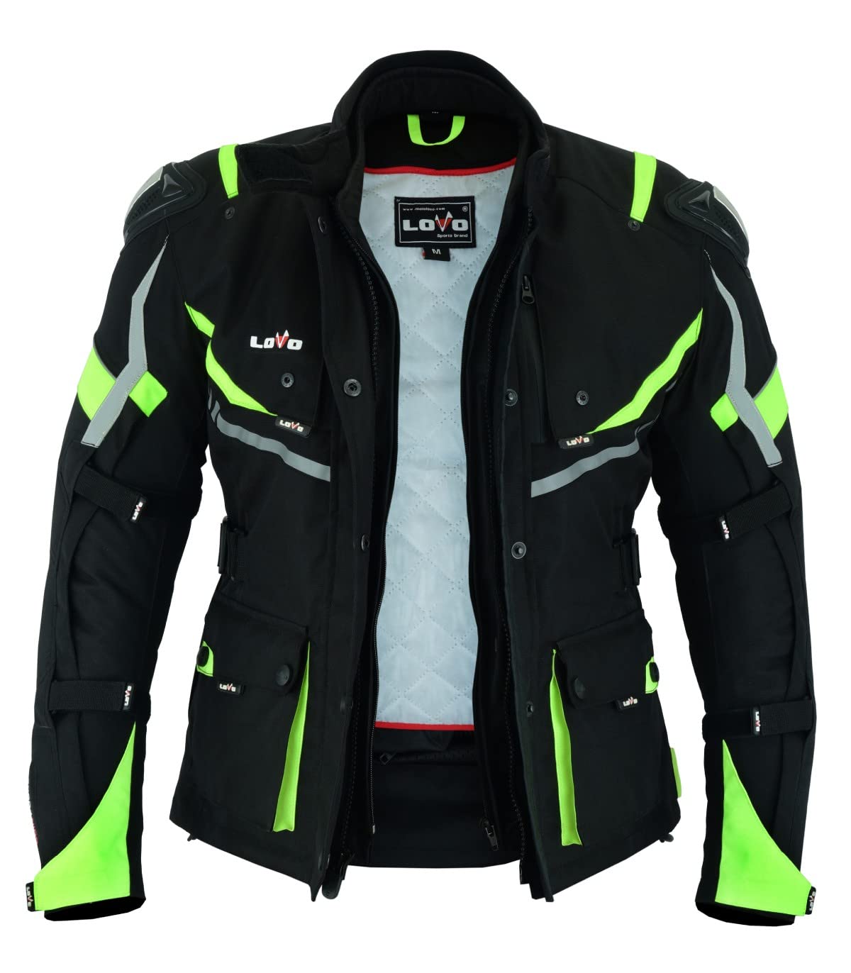 LOVO Veste tricouche 3/4 toutes saisons pour moto (femme)