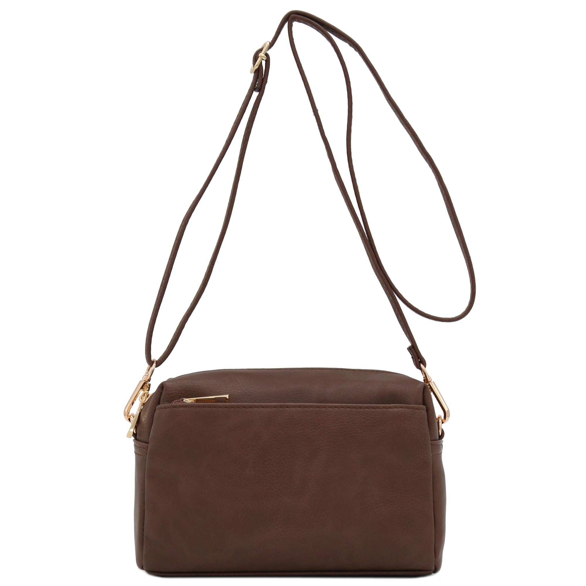 Triple Zip Small Crossbody Bag
