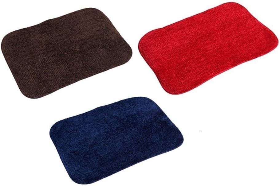 Door Mat Combo Set of 3 for Home, Bathroom, Bedroom, Office, Kitchen & Living Entrances - ECO Series Cotton Blend- 16"x24" (Machine Washable) by yazlyn collection