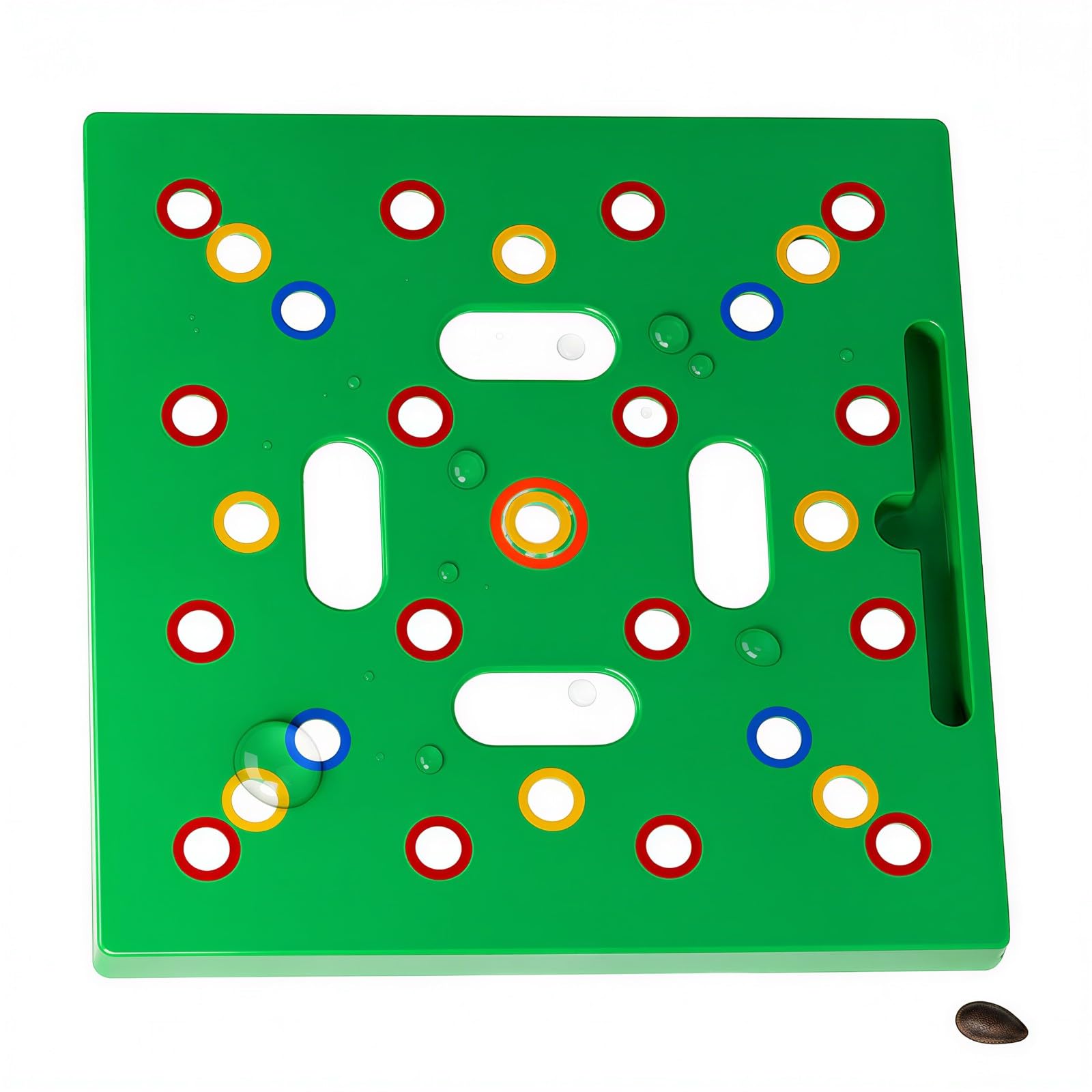 Pflanzabstandswerkzeug, 11,8 x 11,8 x 1,0 Zoll Square Foot Gardener mit farbcodierten Pflanzlöchern, Pflanzset mit Trichter und Dibber für Gemüsegarten und Anzuchtbeete