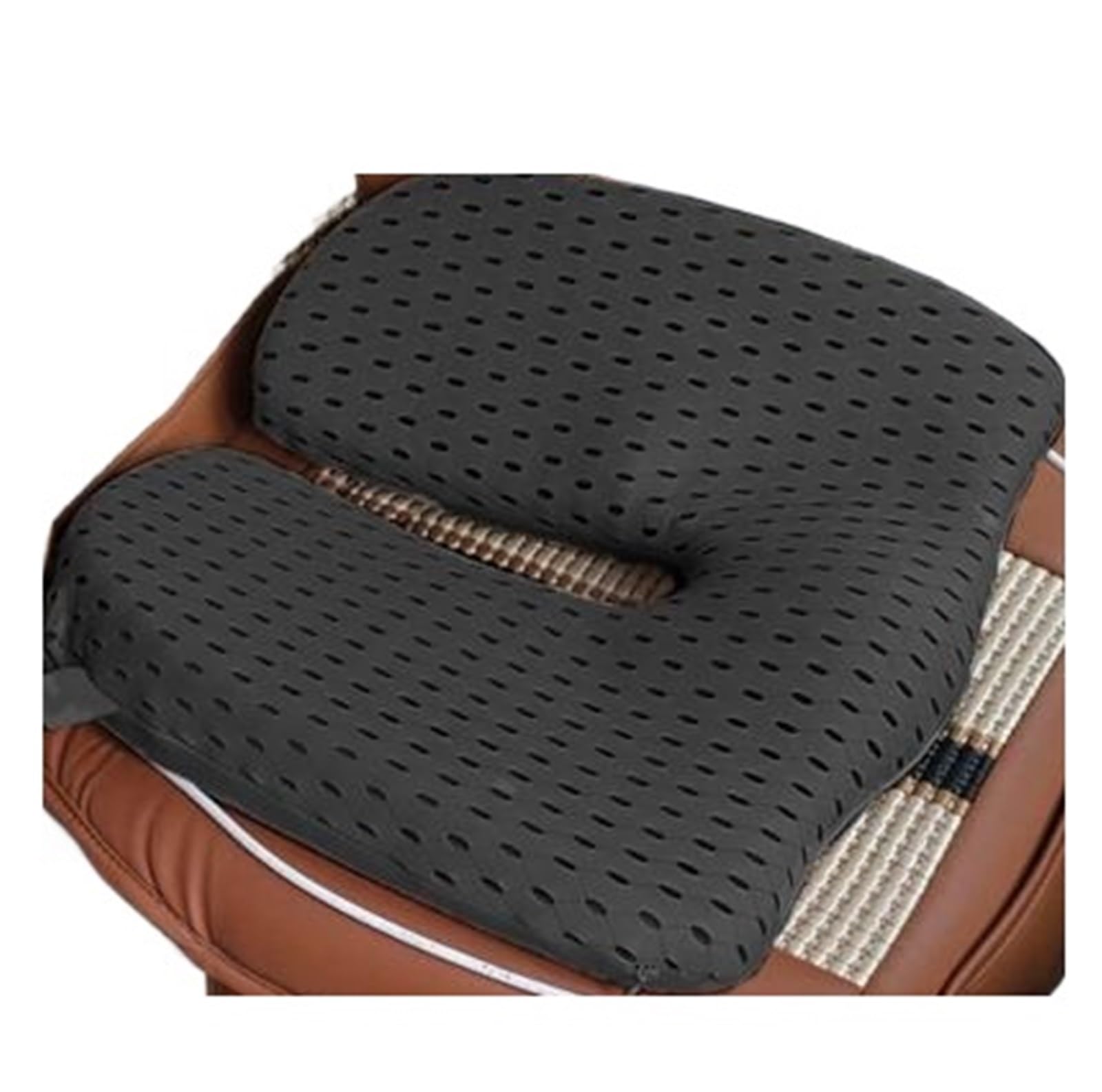 Cuscino del sedile in memory foam traspirante for supporto for sedia a rotelle for da ufficio ortopedica for coccige Cuscino per Sedile Auto(Grey)