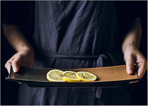 Miniatura 7 de Plato de cerámica cuadrado largo de 14 pulgadas para restaurante de sushi japonés creativo de 14 pulgadas, plato grande, postre aperitivo, vajilla