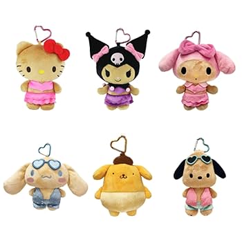 サンリオ　ポムポムプリン　日焼け　マスコット　ぬいぐるみ サンリオ ポムポムプリン 日焼け マスコット ぬいぐるみ