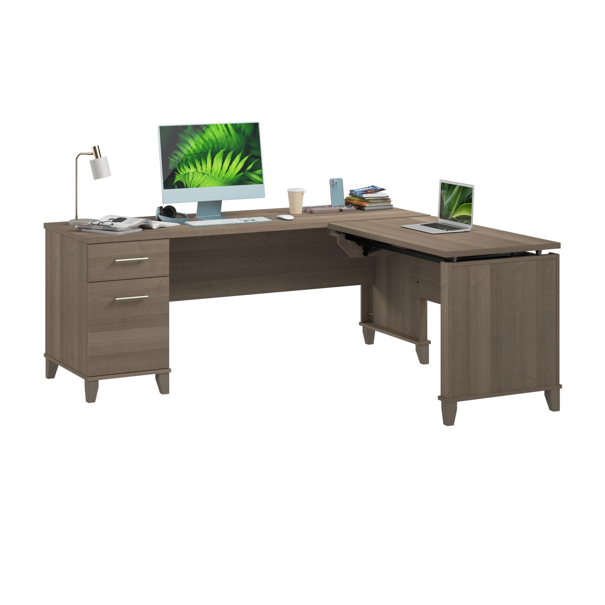 Amazon.com: Bush Furniture Somerset 72W 3 Position Sit to Stand L