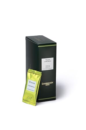 Dammann Freres Sachets, Chamomile Tea Bags, Premium Gourmet French Herbal Tea, Indiviudally Wrapped, 21 Count Single Pack