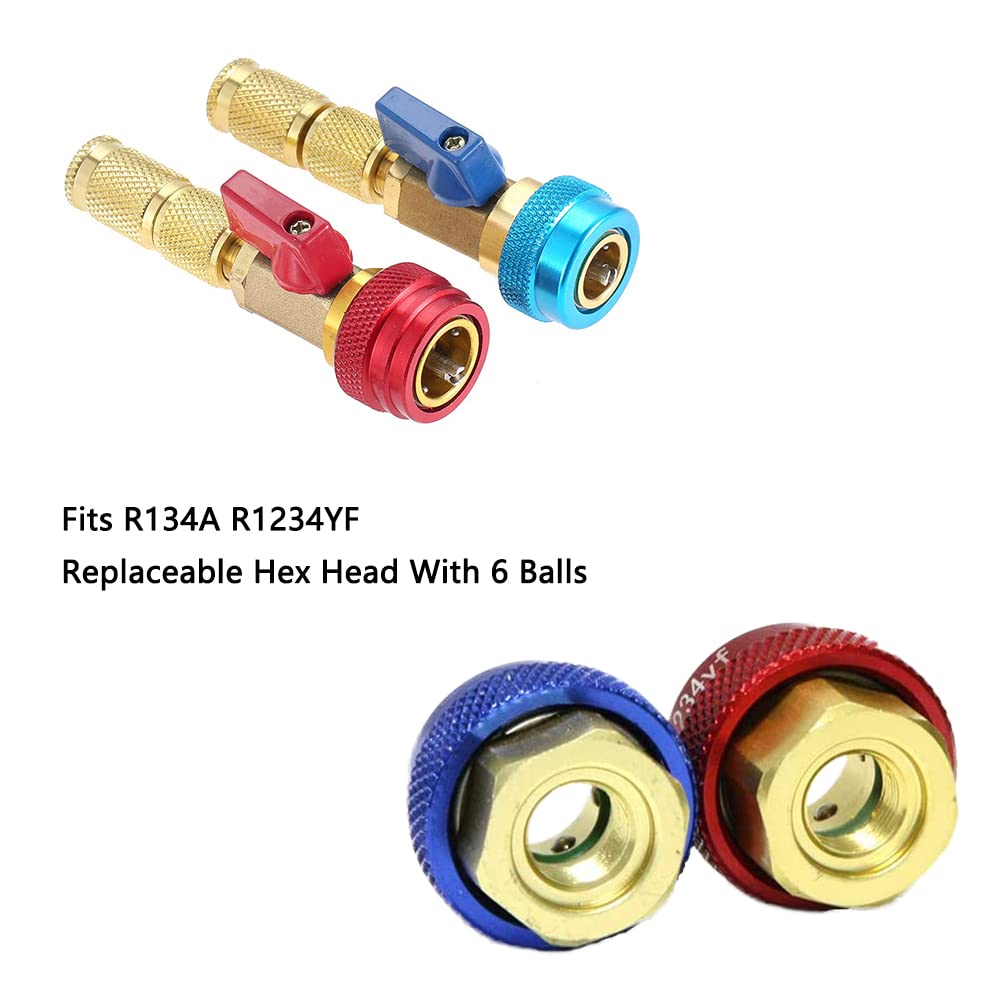 Riloer R134 R1234YF Kit di strumenti per la rimozione del nucleo della valvola dell'aria, adatto per refrigeranti condizionatori d'aria R134 e R1234YF