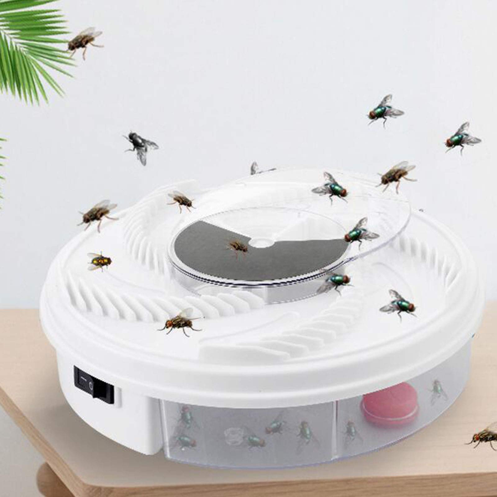 Yanoysg USB Powered Portable Automatic Silent Revolving Electronic Fly Catcher Device Trap