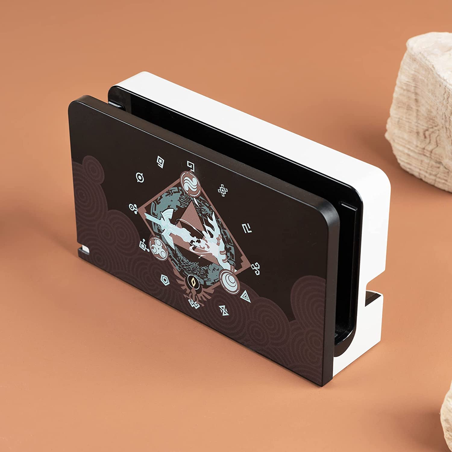 YOCORE Zelda Anti-Kratz-Schalter-OLED-Dock-Abdeckung, harte Abdeckung für Switch OLED-Dock, DIY-Ersatzschale, kompatibel mit Switch OLED-Dock