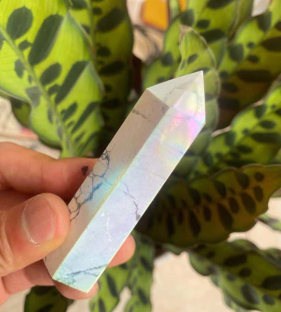 Raumdekoration Natürlicher Regenbogen Feuer Kristall Quarz Turm Aura Stein Zimmer Home Office Aquarium Deko Zubehör Edelsteine ​​Dekoration