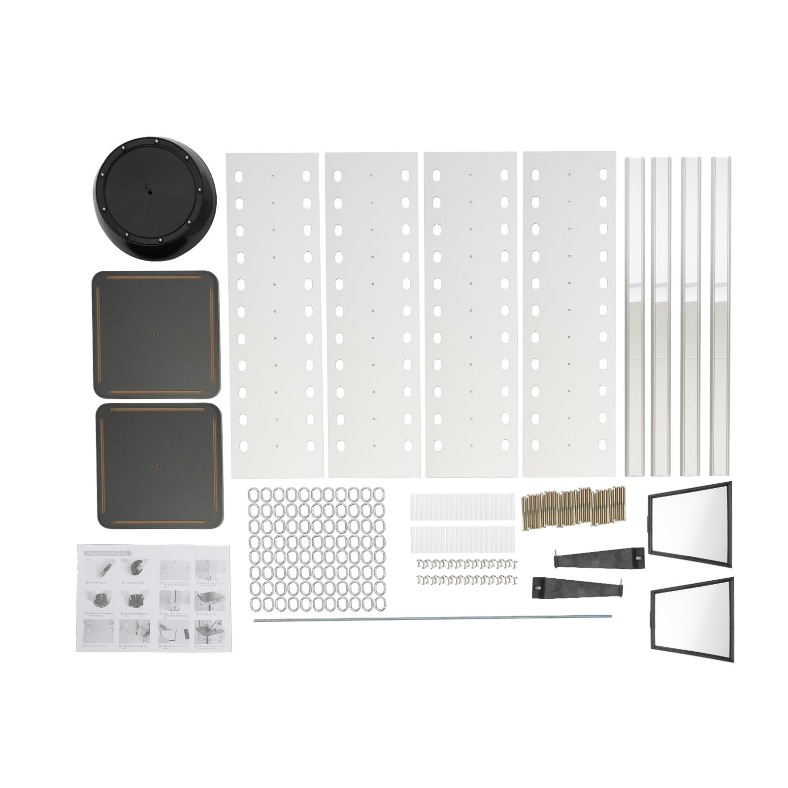 Lot de 44 supports de lunettes de soleil rotatifs à 360° avec miroirs pour les magasins d'optique, les foires de lunettes, les magasins