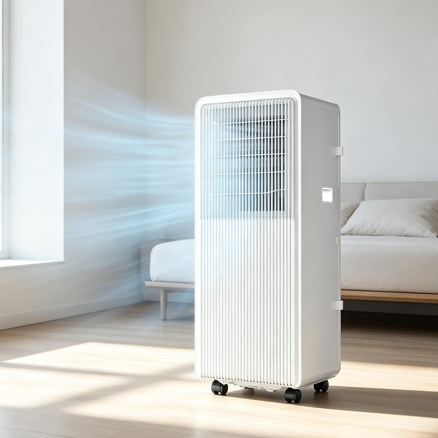 Climatiseur portable 3 en 1 de 14 000 BTU avec télécommande, minuterie 24 h et kit de ventilation pour fenêtre. Unité de climatisation mobile puissante pour la maison ou le bureau (40 m²) 14000BTU