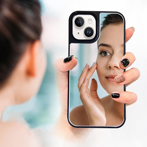 Miniatura 2 de Compatible con iPhone 15 Plus - Funda de espejo para mujeres y niñas, maquillaje lindo de goma suave, delgada, de lujo, protección de moda, funda de