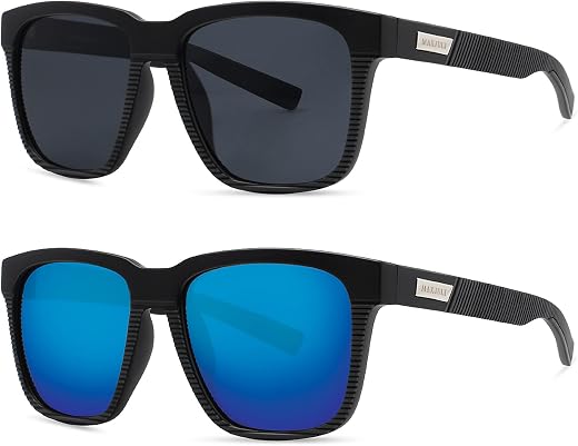 MAXJULI Polarized Sunglasses for Big Heads Men Women 8023