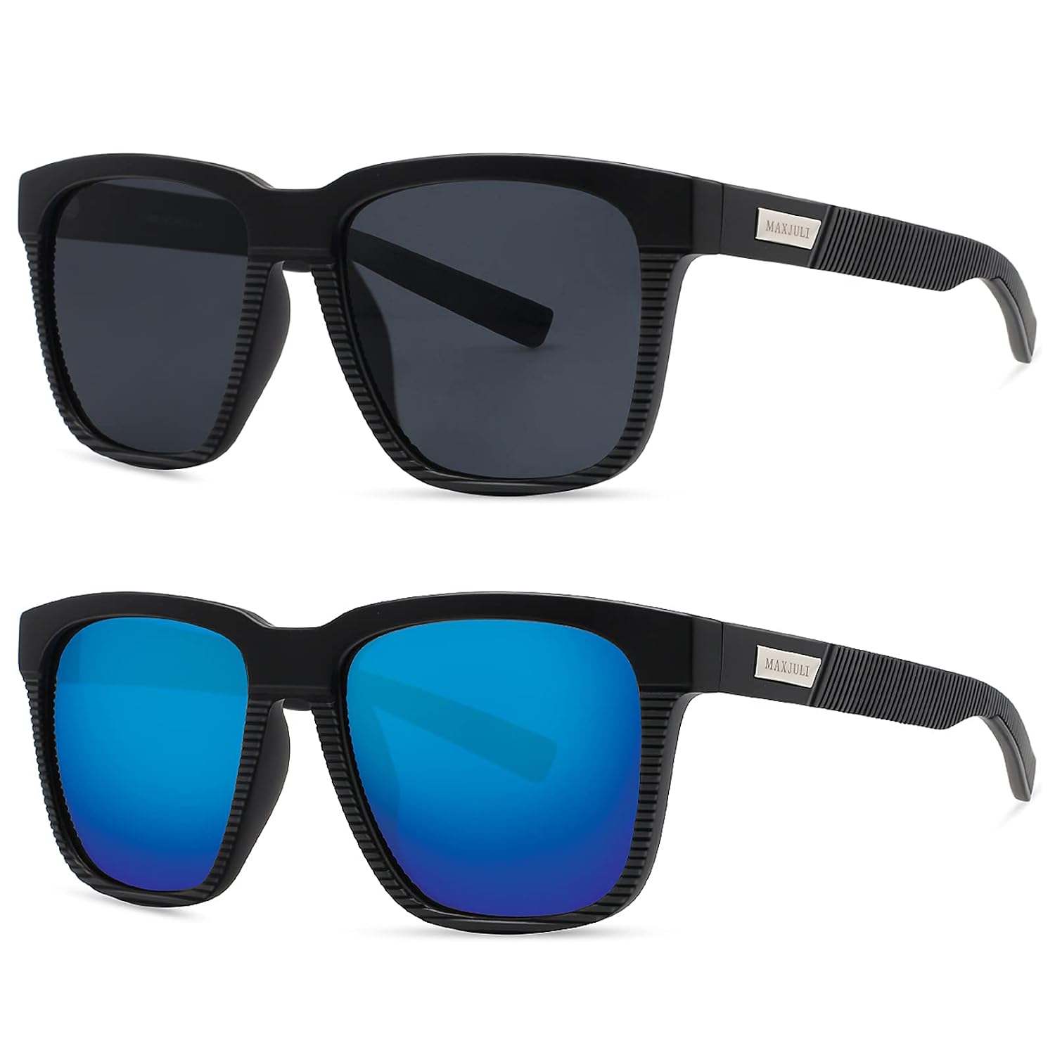 MAXJULI Polarized Sunglasses for Big Heads Men Women 8023