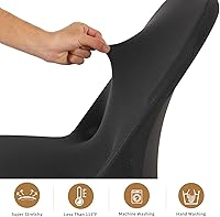 Vista 3 de ManMengJi Spandex Folding Chair Covers, Black Folding Chair Slipcovers 6 PCS, Universal Fitted Chair Slipcovers for Wedding, Party, Banquet