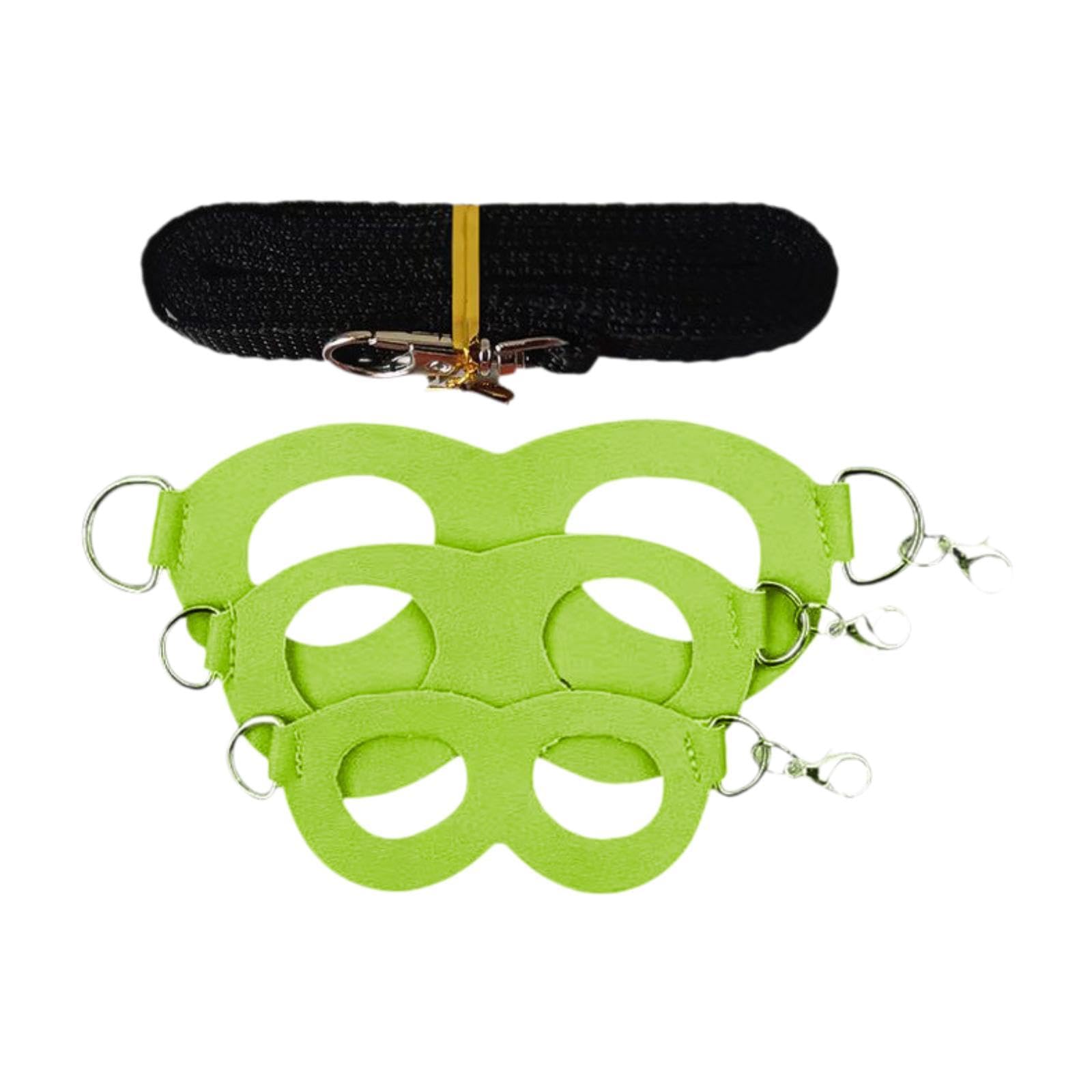Juego de 3 Arneses Y Correas para Petauros del Azúcar, Chaleco de Entrenamiento para Dragones Barbudos Y Mascotas Pequeñas, Verde