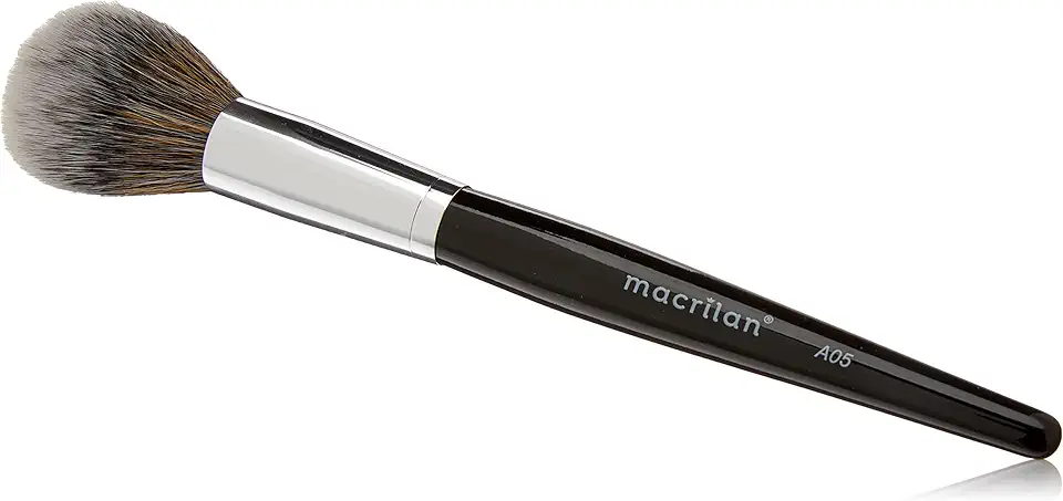 Pincel profissional oval para pó facial - Linha A - A05, Macrilan