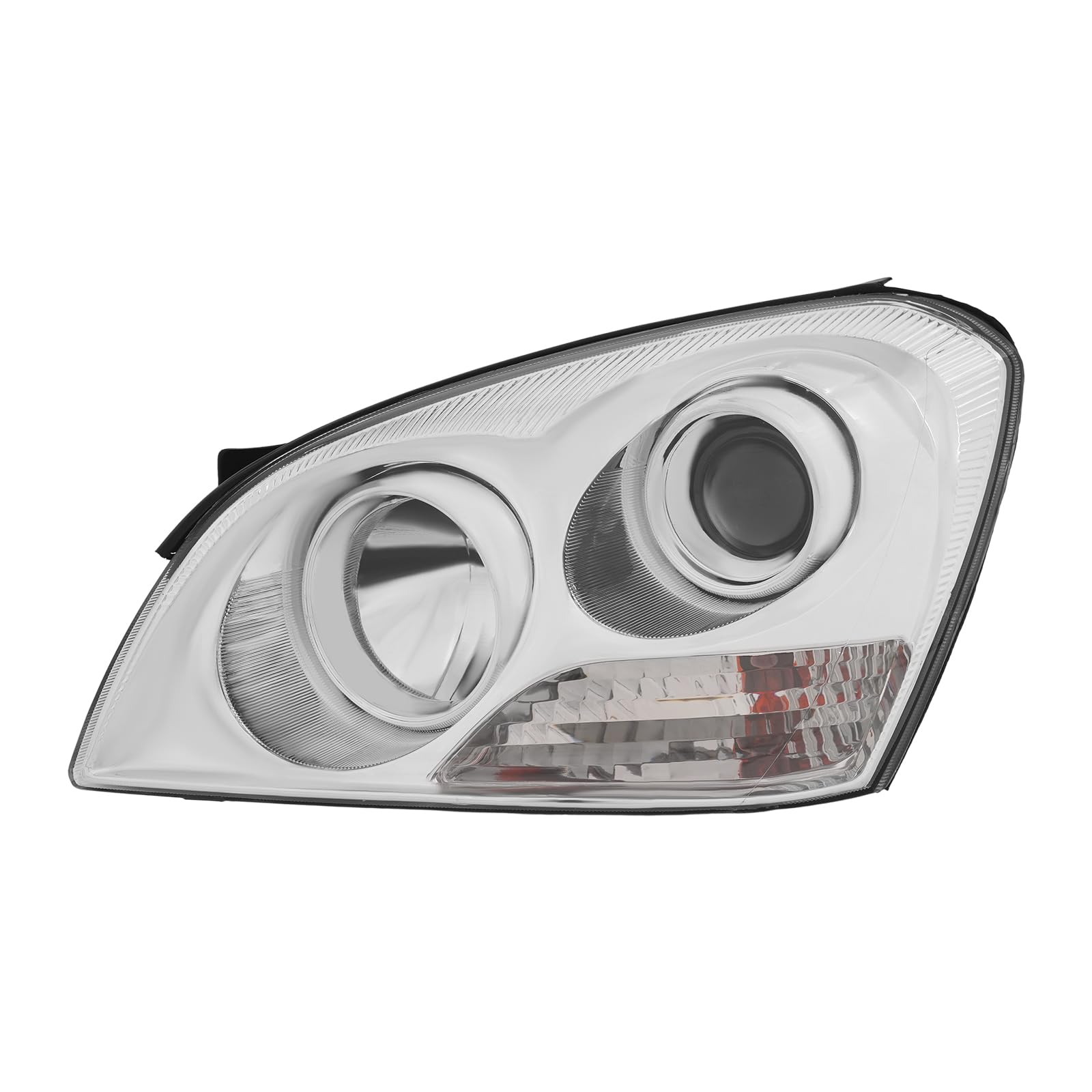 Headlight Assembly for 2007-2008 Kia Optima, Front Driver Left Side Halogen Headlamp Replacement, Clear Lens Black Housing Without Bulbs (Driver Side)