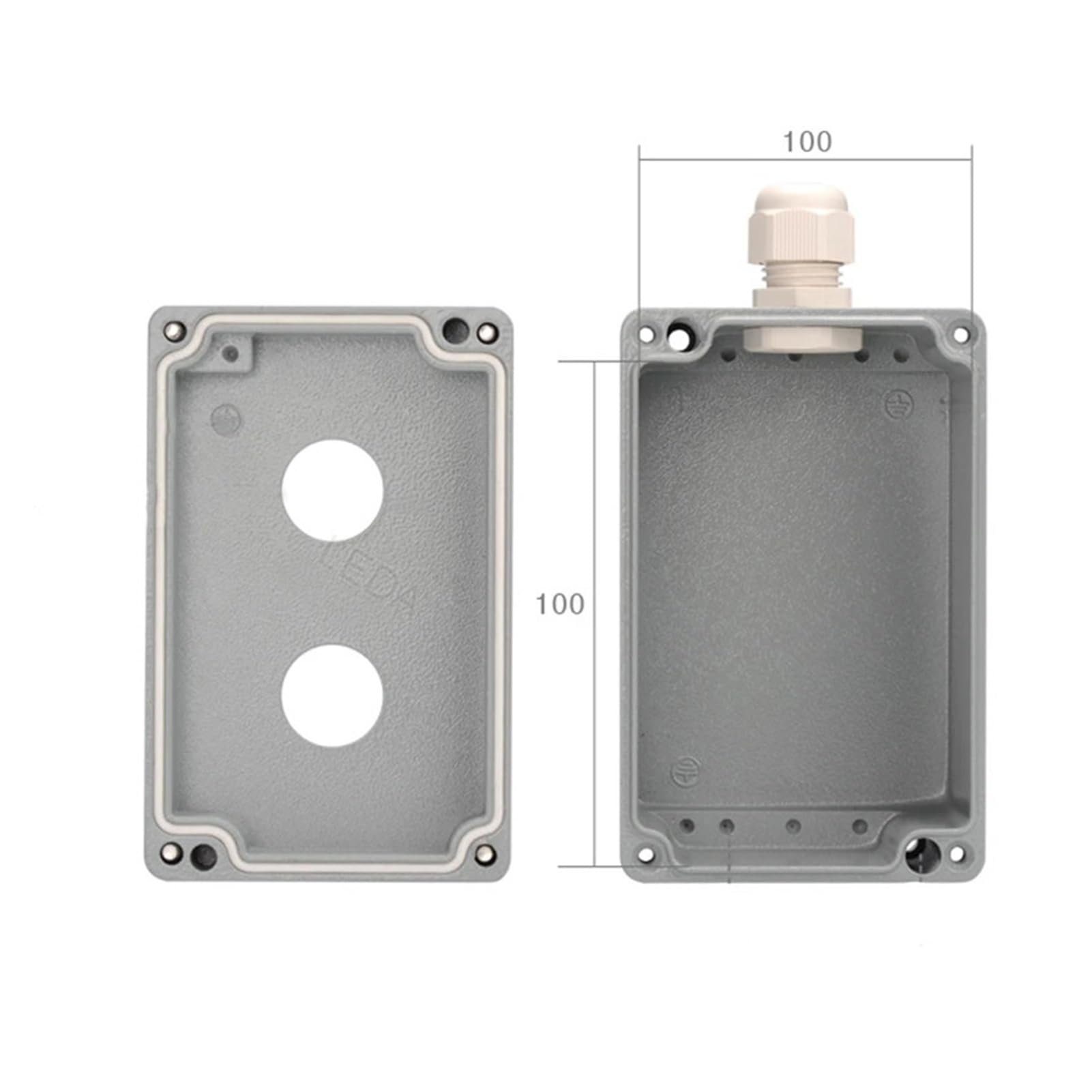 Caja de control con interruptor de botón pulsador Caja metálica impermeable for proyectos electrónicos, IP65, caja for proyectos eléctricos(6 hole heighten)