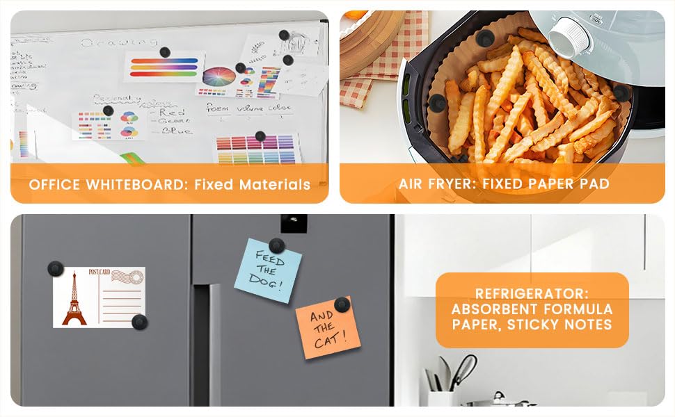 Air Fryer Liner Silicone Full Enclosed Magnets,100% BPA FREE Waterproof Rust-proof & High-Resistant for Air Fryer Paper, Secures Disposable Paper Liner Safely Prevents Burning & Food Covering -8pcs - Image 5