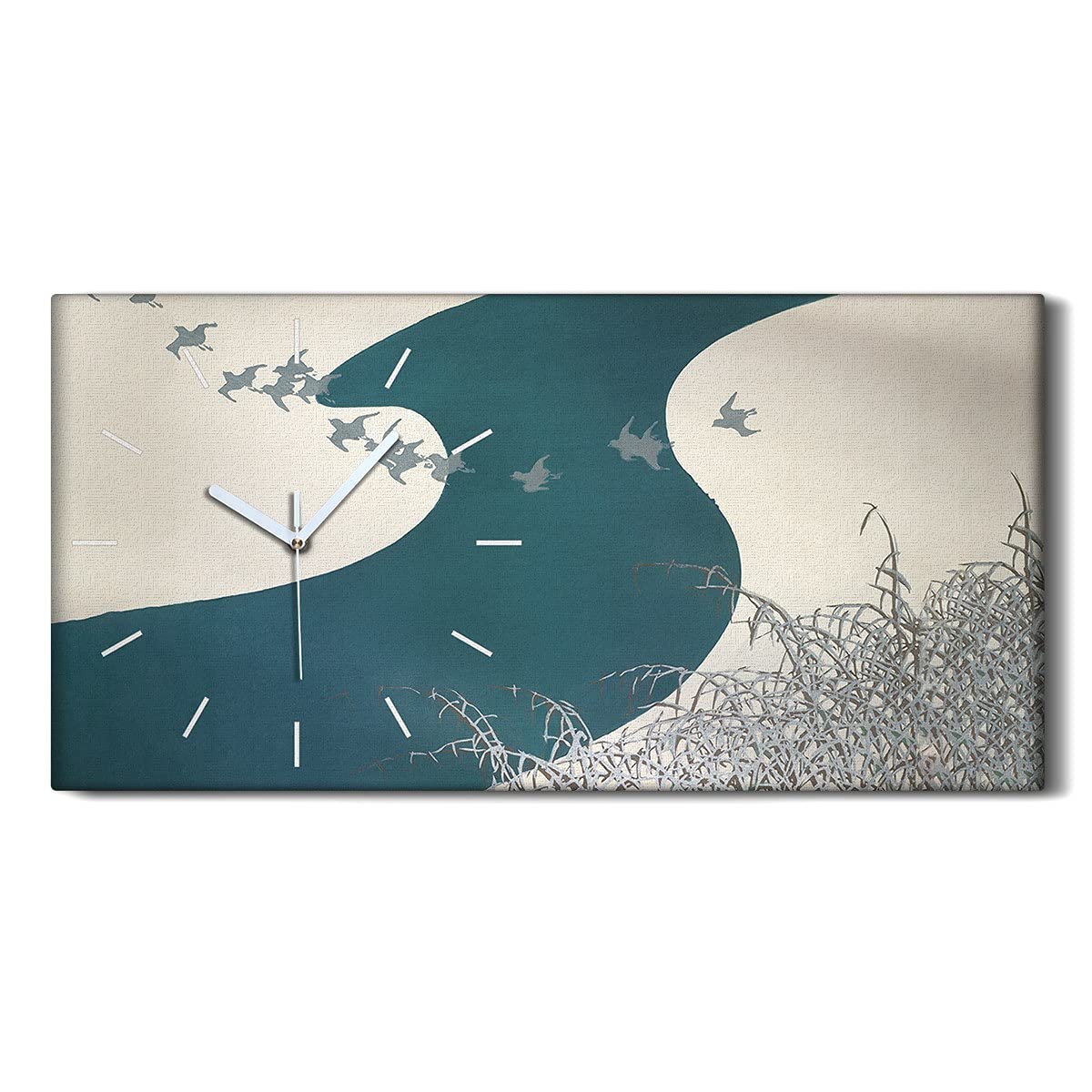 Horloge sur Toile Ne Pas Tic Tac en Silence Décoration de Chambre Apaisante