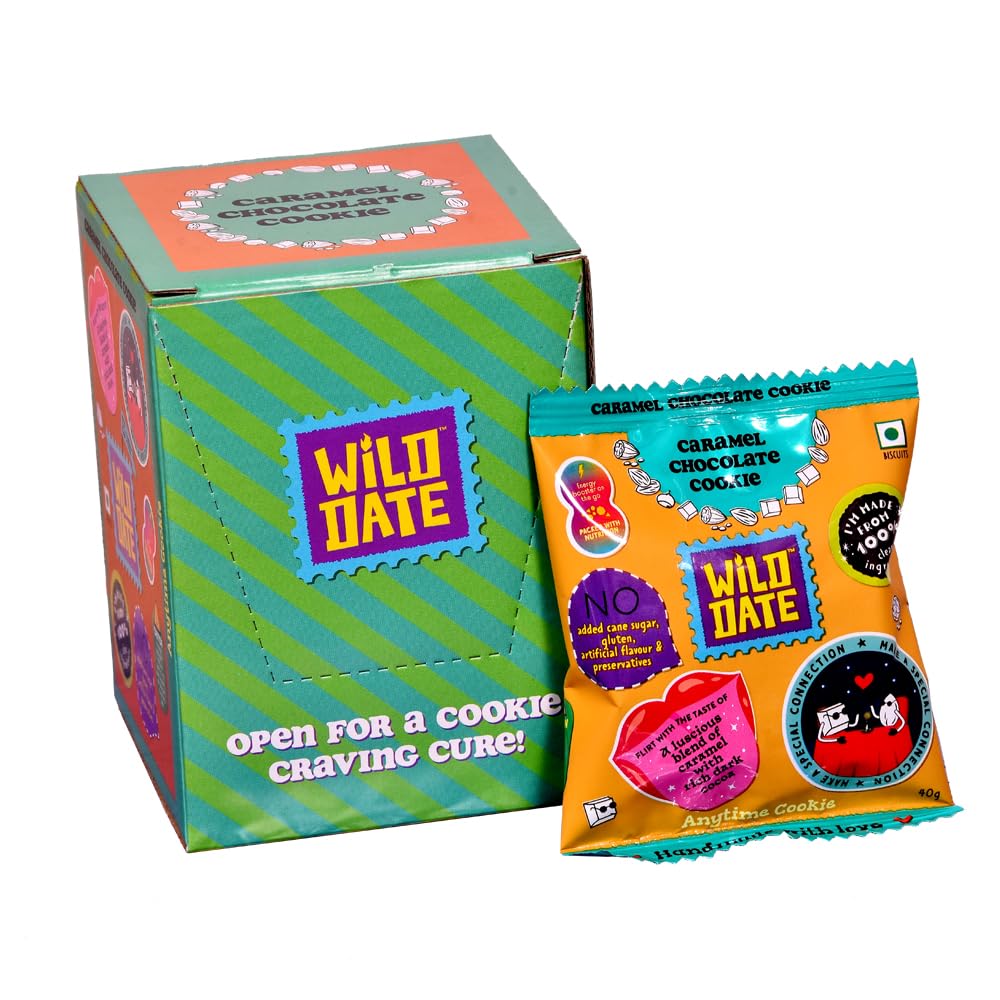 200g Cookies | Caramel Chocolate Cookie | Guilt-Free with Water Chestnut Flour | High in Plant-Protein | Gluten-Free Snacking | No Added Cane Sugar, No Preservative | Pack of 5