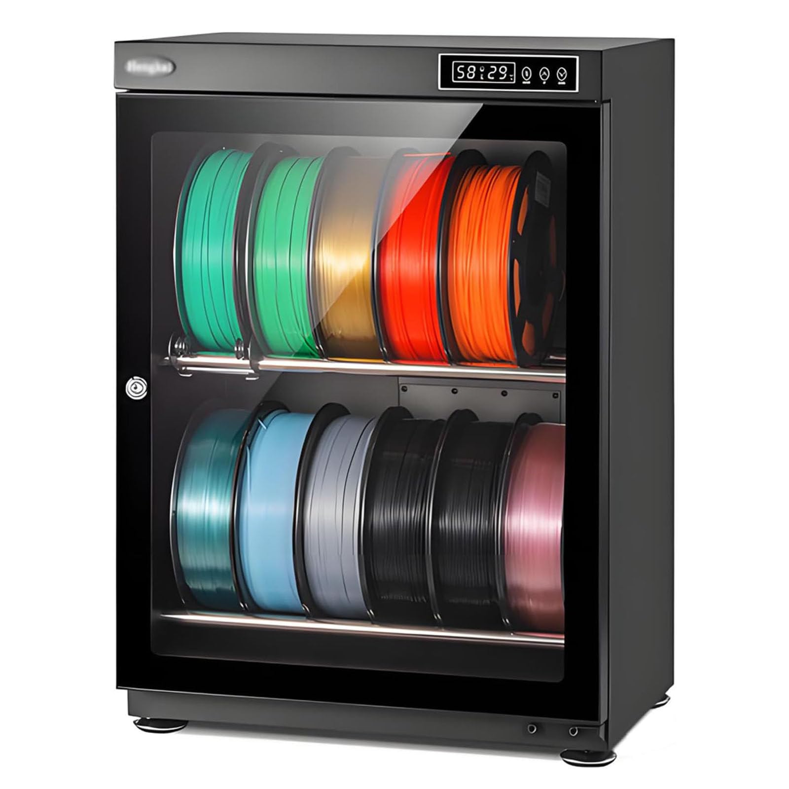 LJCSSD 3D Printer Filament Storage Box Dehydrator, 3D Filament Dryer Box, Drying Cabinet for 3D Printing Filament, Holds 10-12/15-21 Spools of Filament, Compatible with Nylon, PLA, PETG, ABS, TPU 70L