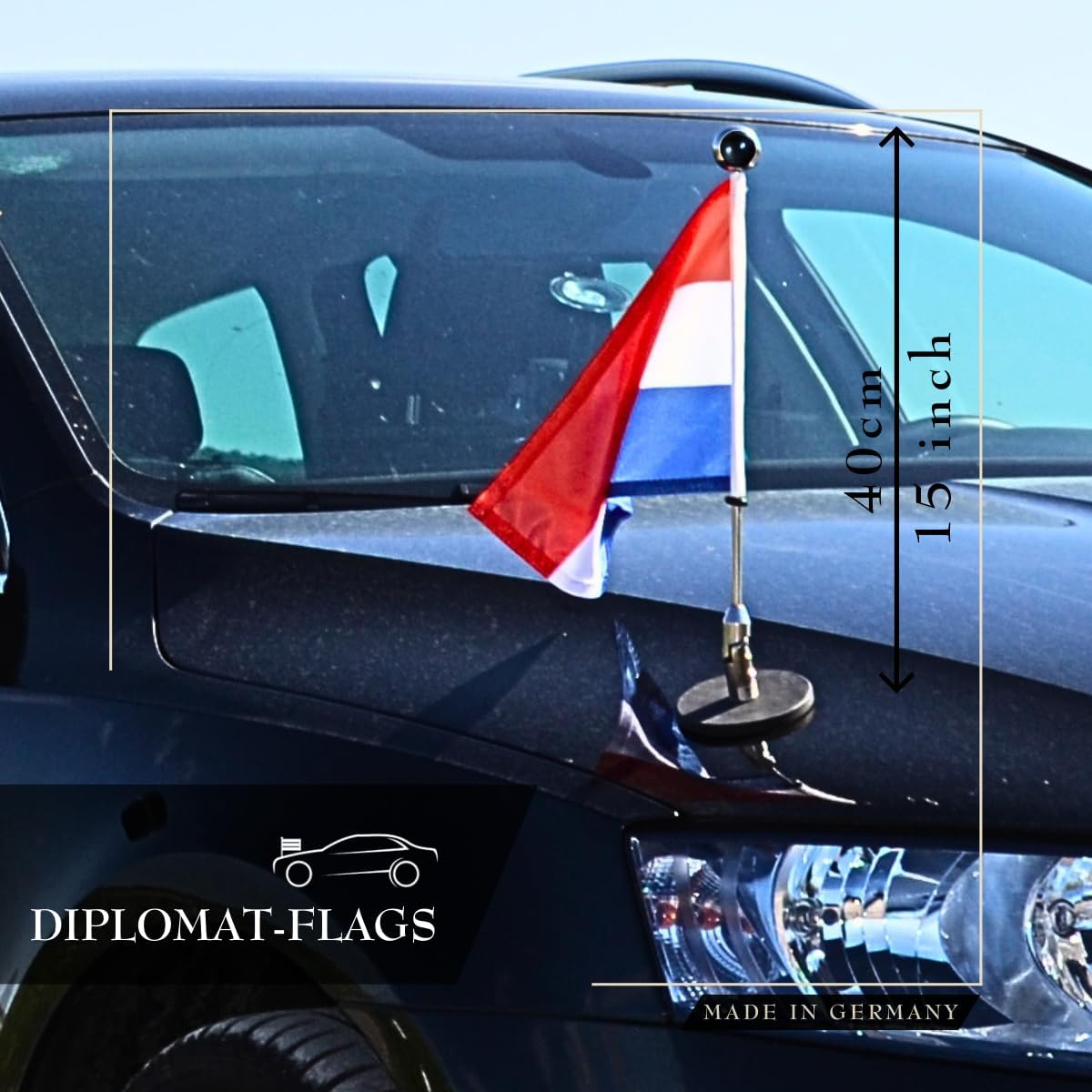 Magnetic Bonnet Car Flag Diplomat-1