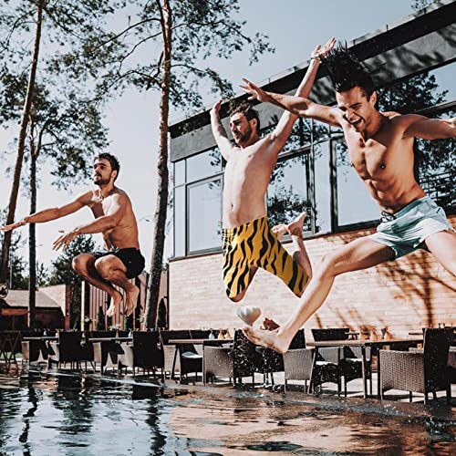 Bañador de natación para hombre con estampado de tigre en talla S 4