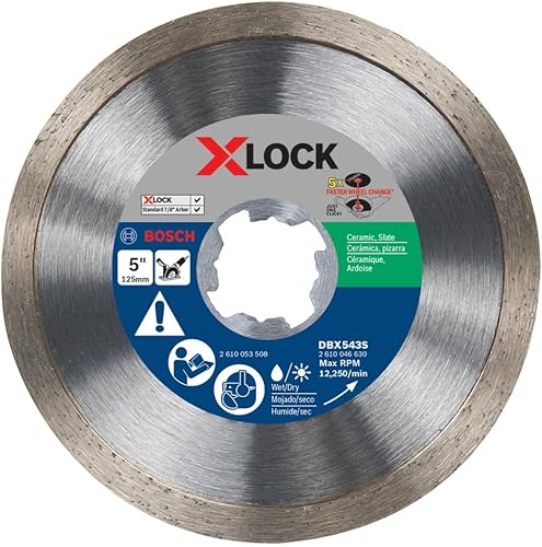 Bosch DBX543S - Disco afilado para sierra con borde de diamante, continuo, de 5 pulgadas, X-Lock