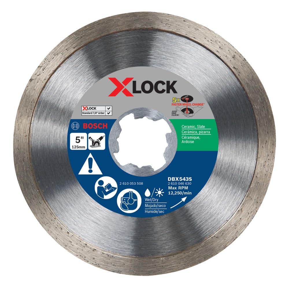 Bosch DBX543S 5 in. X-Lock Continuous Rim Diamond Blade : Amazon