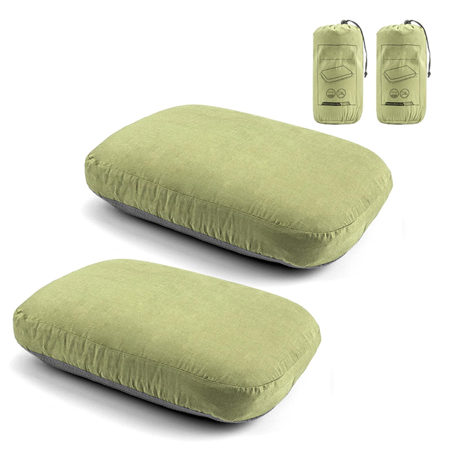 CHICIRIS Oreiller de Camping, Oreiller de Voyage en Mousse à Mémoire de Forme à Rebond Lent et Doux avec Housse Amovible pour Le Soutien du Cou, Idéal pour Le Camping et Les Voyages en Plein Air