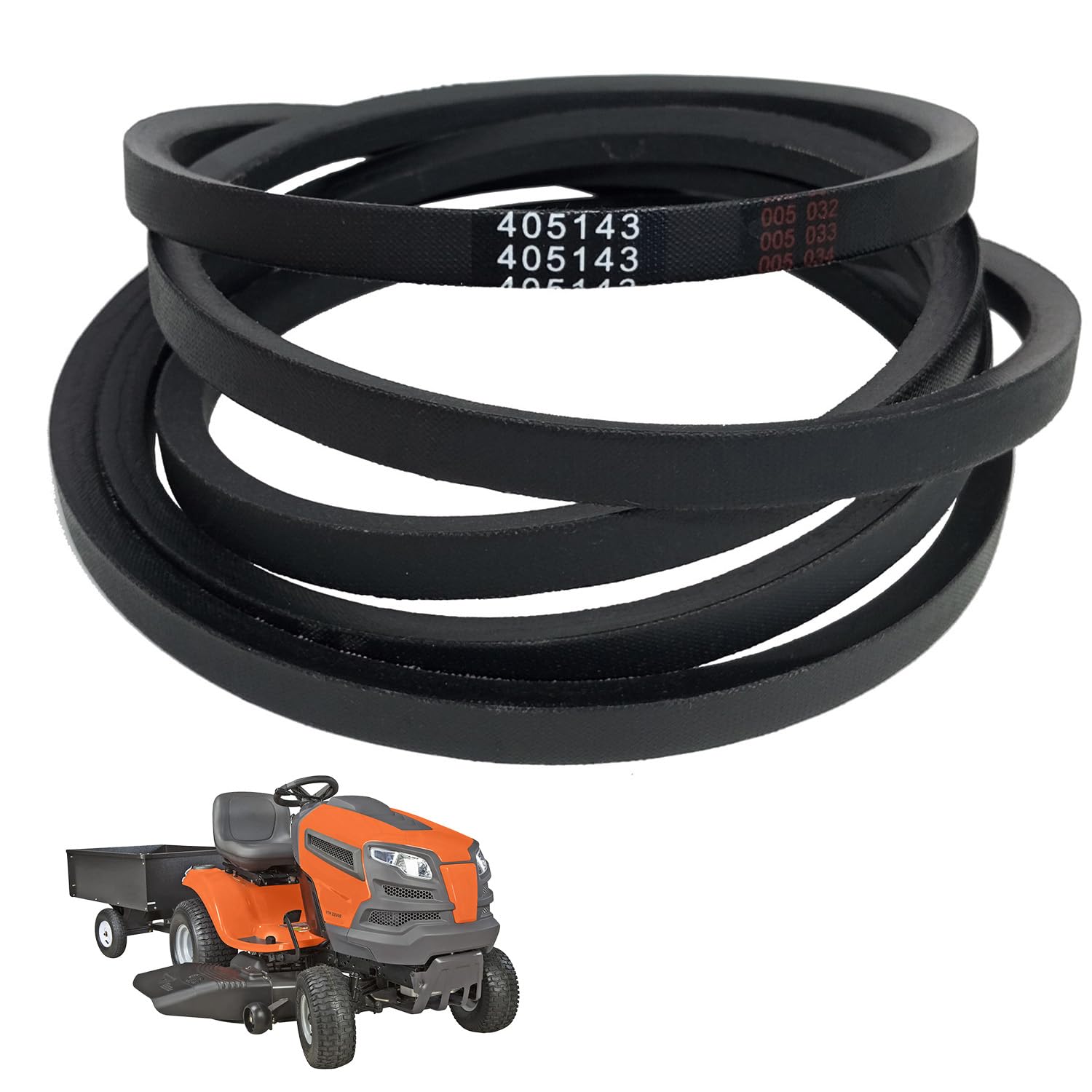 Correa de repuesto para cortacésped 405143, adecuada para correa de transmisión Ariens 21546607, también adecuada para placa de cortacésped de 46 pulgadas AYP 405143 532405143 584453101