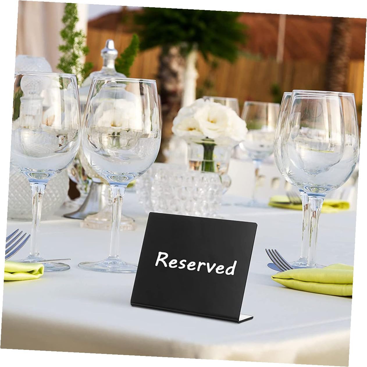 Acrylic Chalkboard Sign Blackboards for Wedding Party Desktop Message Board Erasable Blackboard Decor with 12Pcs Small Boards and 1 Chalk Pen Set