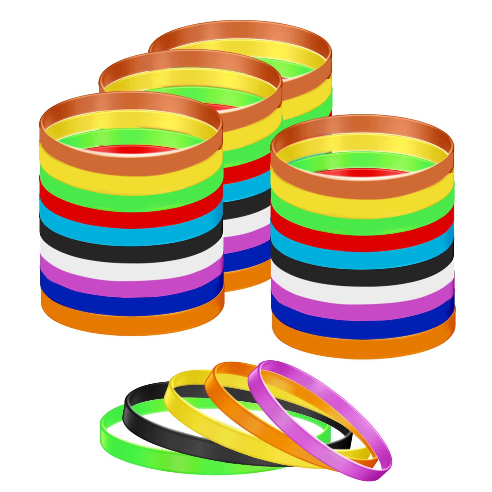 Buy Silicone Rubber Bands 4 Inch 40 Pack Assorted Colord Wallet Rubber