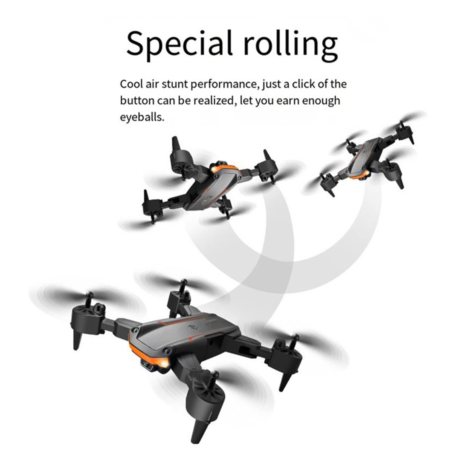 Drone Mini Drone 4K Podwójna kamera HD Kamera szerokokątna WiFi Fotografia lotnicza Helikopter Składany quadcopter Drone Zabawka (Kolor : 4K Podwójny aparat Rozmiar : 1) (4K Podwójny aparat 1)
