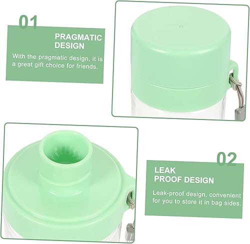 Miniatura 8 de BESPORTBLE 2 unids al aire libre portátil taza tiempo botellas de agua botella de agua botella de agua con correa 32oz paja agua al aire libre