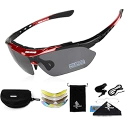 Lentes Ekoi FREE SOLDIER Gafas Ciclismo Hombre Gafas tácticas Militares Gafas Motocross anti-UV400 Gafas de Sol polarizadas 5 en 1 para MTB Airsoft Correr, Pescar, Conducir, Deportes al Aire Libre