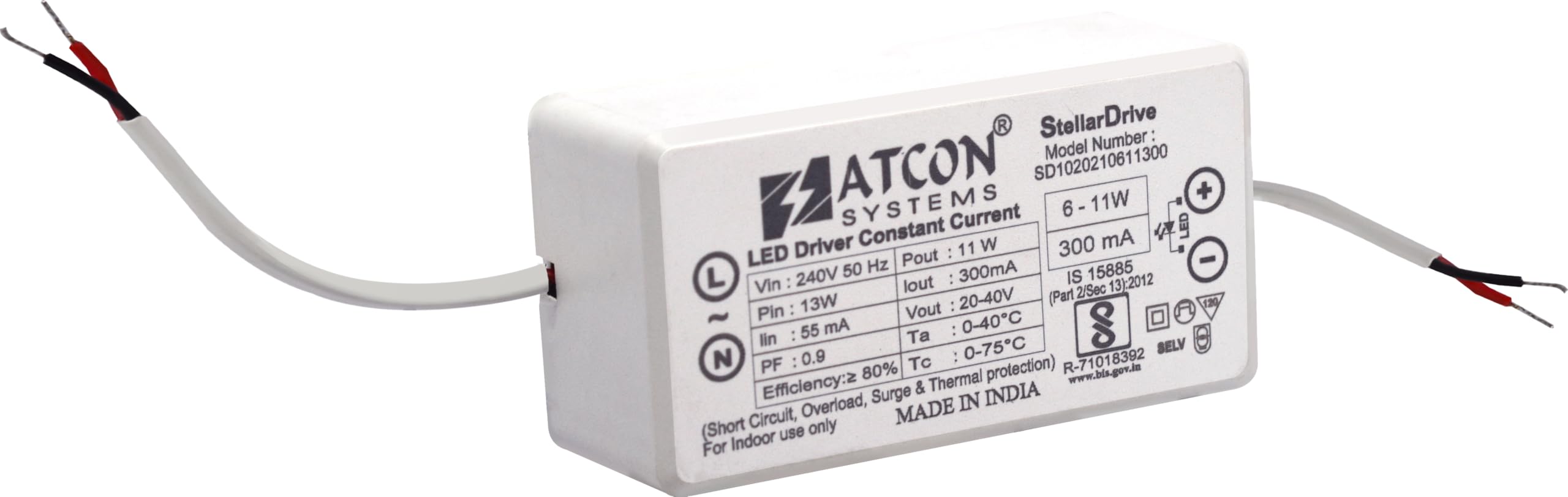 StellarDrive LED Driver - 6-11W - 300mA | Isolated Flyback Technology | OTP, OVP & OCP Protections | 3 Year Warranty-image-16