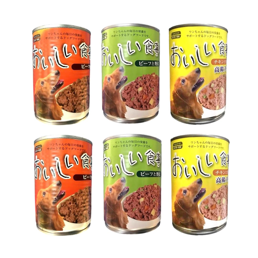 Amazon.co.jp: ドッグフード 犬用缶詰 375g×3種2個セット おいしい食事