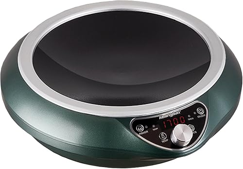 Wok de inducción Quemador de inducción 1700W85V  120V Wok eléctrico Superficie curvada Cocina electrónica Estufas cóncavas