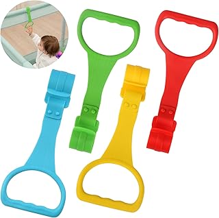 JoyLife 4PCS Baby Playpen Ring Baby Crib Pull up Rings Baby Bed Stand Up Rings Baby Walking Assistant Baby Walker Baby Crib Hanging Rings